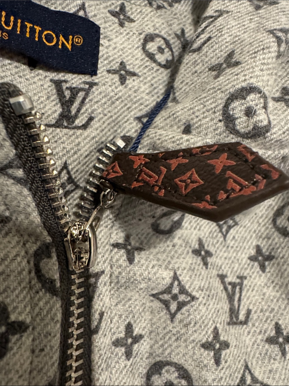 Louis Vuitton Grey Monogram Zip-Up Hoodie - Picture 5 of 7